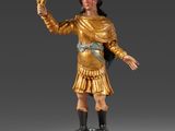 une image représentant la statue d'un homme tenant une bougie allumée