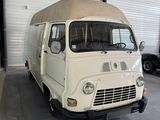 a white van that is parked in a garage