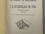 an old book with a drawing of a man ' s face on it
