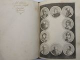an old book with a bunch of portraits on it