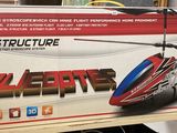 a remote control helicopter that is on display in a store