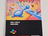 the front cover of a nintendo super nintendo game with an image of a cartoon character on it