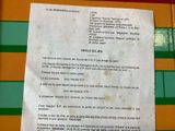 a piece of paper that has been placed on top of a table