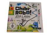 a video game called chibi robo and it is on a white surface