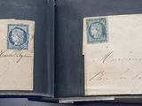 an old book with a picture of a man and a woman on it