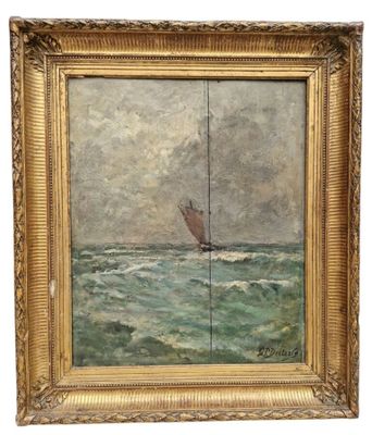 une image d'un tableau représentant un voilier dans l'océan