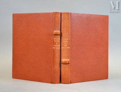 un livre en cuir orange dont deux pages ont été découpées pour en montrer l'intérieur