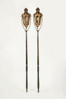 Paire de lanternes de procession hexagonales en laiton repou… (photo 2)