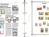 un livre avec beaucoup de timbres