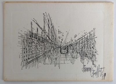 a drawing of a drawing of a building with a lot of windows