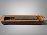 a model of a boat that is sitting on a table