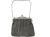a close up of a purse on a white background