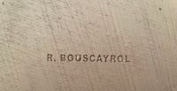 Roger BOUSCAYROL (1929) Tabouret en merisier et plaques de m… (photo 6)