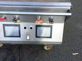 an image of a commercial gas range with three burners
