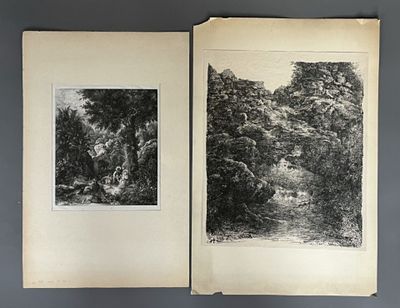 Rodolphe BRESDIN Le Repos en Égypte à l'âne bâté, 1871, repo…