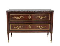 Commode en bois de placage ouvrant en façade par deux tiroir… (photo 2)