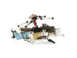 a small model of a motorcycle with a motorbike attached to it