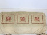 a long piece of cloth with a picture of a woman on it