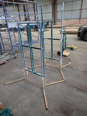many scaffoldings that are in a building