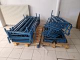 many pallets that are sitting on the floor