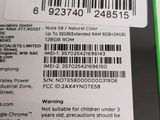 the back of a cell phone with a bar code on it