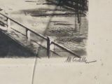 a black and white photo of a train on the tracks