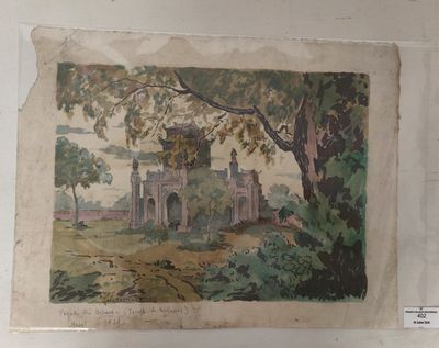 a picture of a painting on the wall of a building