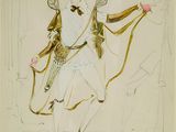 an image of a drawing of a woman in a white dress holding a tennis racquet