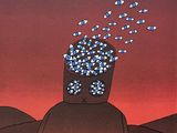 an illustration of a man with a head full of diamonds
