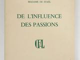 de l ' influence des passions by madame de stae