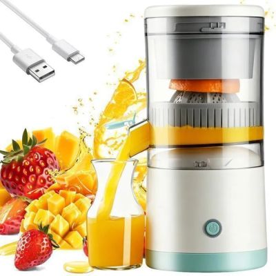 a juicer that has a glass of orange juice next to it
