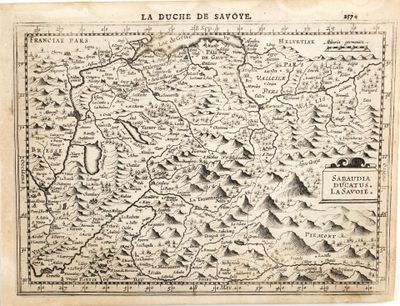 an old map of the region of la duce de bayoye