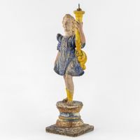 Chandelier baroque ou « ceroferario », en bois sculpté et pa… (photo 3)