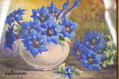 Jean BUGNARD (1880-1947) Nature morte aux fleurs bleue de Sa…