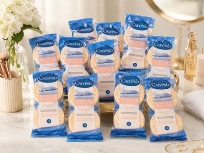 90 paquets de 2 éponges démaquillant Calypso