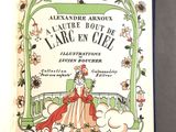 an open book with a picture of a lady in a dress on it