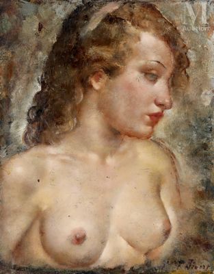 an image of a painting of a nude woman with long hair