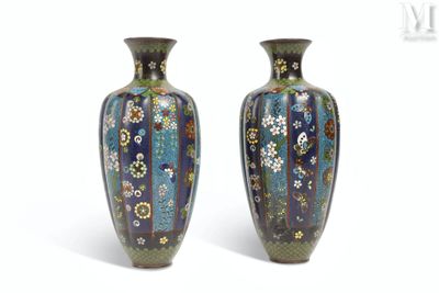 une paire de vases posés l'un à côté de l'autre sur une surface blanche
