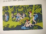 a picture of a book with a picture of people in the woods