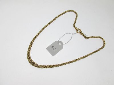 collier maille palmier en chute or 750°/°°, bossué, accide… - Photo 1