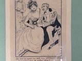 a drawing of a man and a woman dancing together