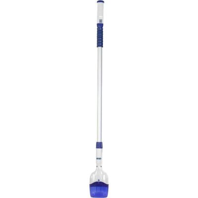 a close up of a mop with a handle on a white background