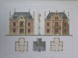 a picture of a drawing of a two story house