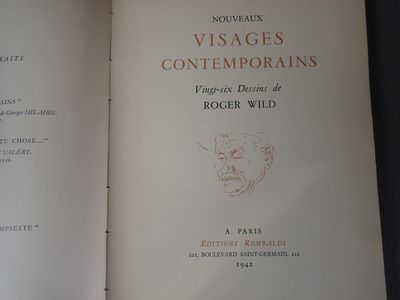 ROGER WILD, Visages contemporains, 26 dessins, éd.