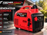 un groupe électrogène portable rouge et noir posé sur une terrasse