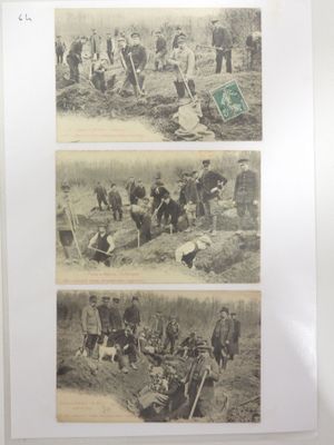 photos d'un groupe de personnes travaillant dans un champ