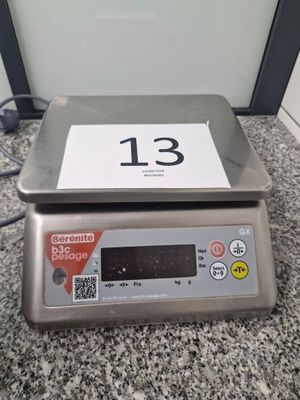 an image of a digital scale on a counter top