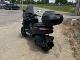 a motorcycle that is parked in the parking lot