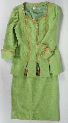 ALIMIA, Paris Ensemble de tailleur, veste et jupe, vert pomm…