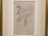 l'image d'un dessin représentant une femme assise sur une chaise